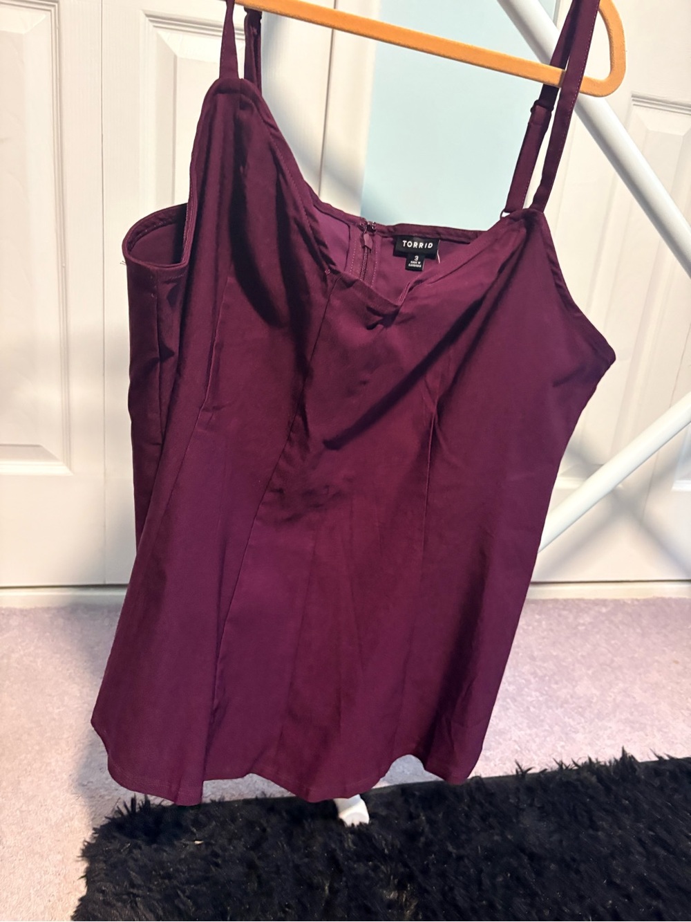 Torrid Plum Satin V-Neck Cami Size 3